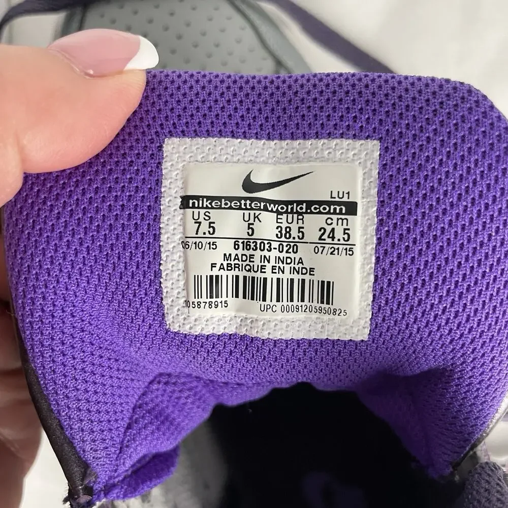 Nike Son of Force Women's Mid Basketball Shoes Purple Silver size 7.5 616303-020
